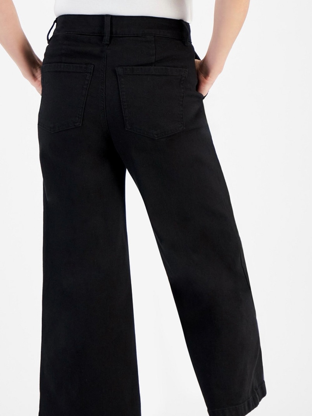 Style & Co. Black Wide-Leg Flare Jeans size 2